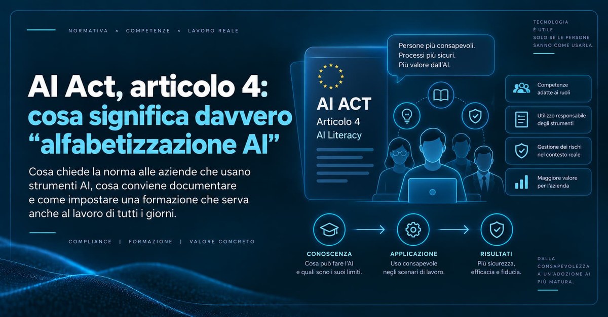 AI Act, articolo 4: cosa significa davvero 
